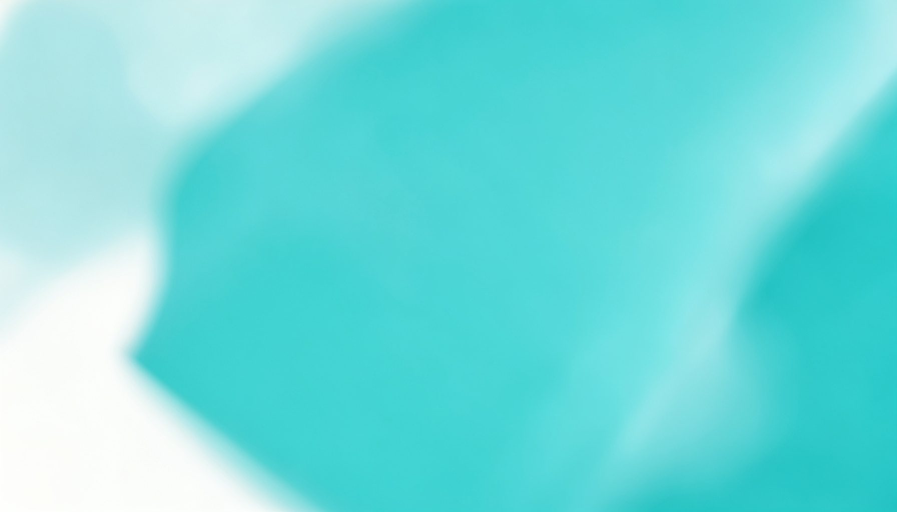 Soft teal and white abstract backdrop with gentle blurred shapes, calm and clean atmosphere